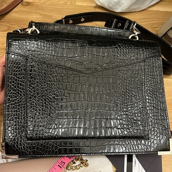 The Kooples Emily Croc Embossed Leather Bag - Picture 4 of 7